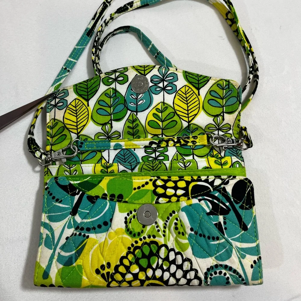 Vera Bradley Limes Up Crossbody Wallet Bag, Detachable Strap